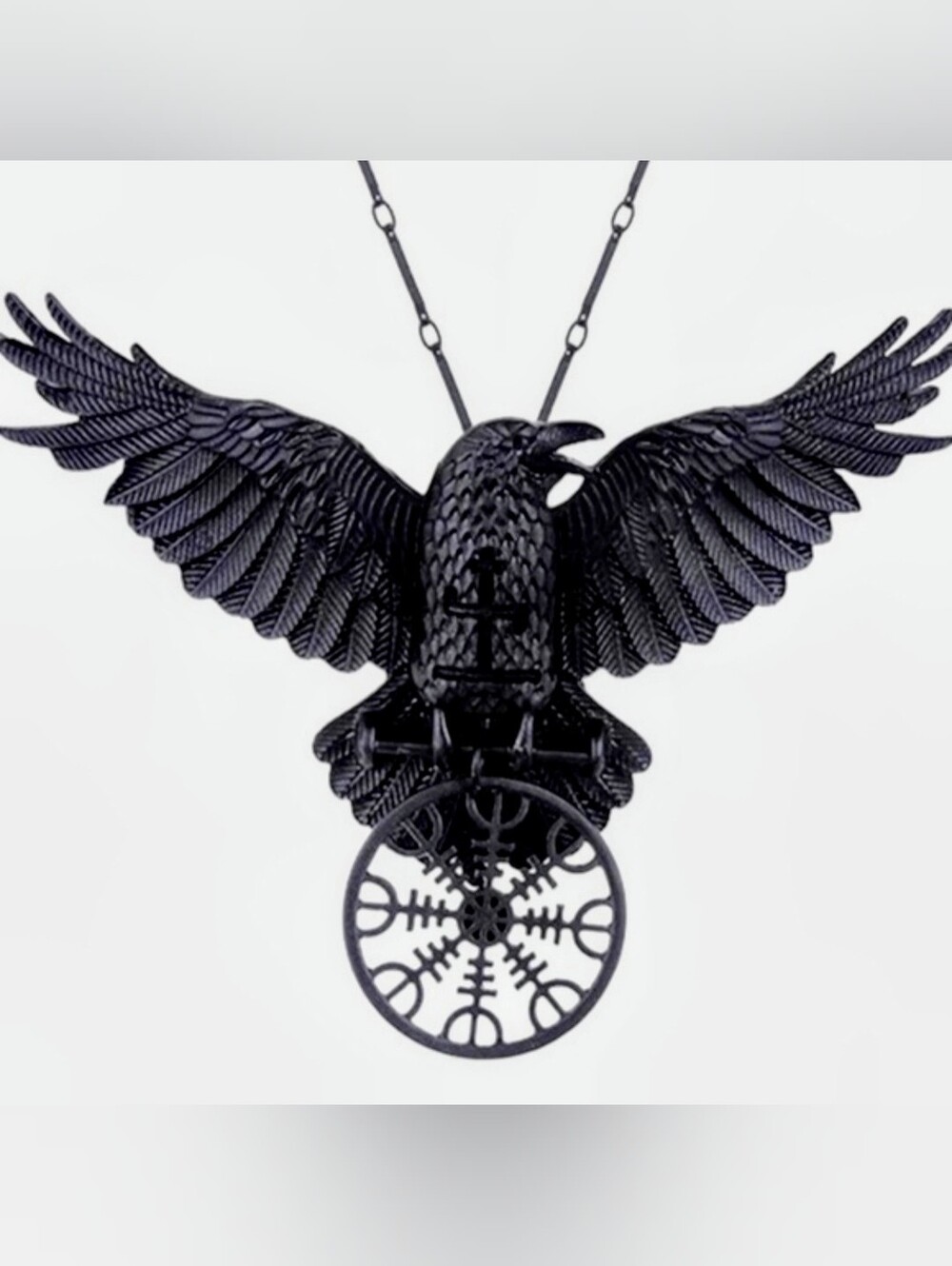Gothic Crow Raven Necklace Mystical Bird Jewelry Boho Gypsy Jewelry